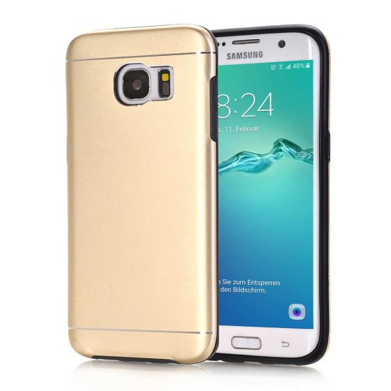 Alu Case für Samsung Galaxy S7 Edge in Gold | handyhuellen-24.de