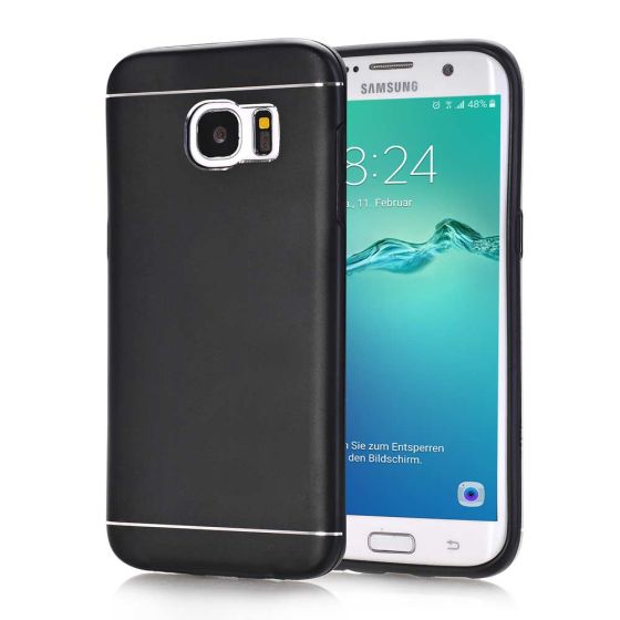 Alu Case für Samsung Galaxy S7 Edge in Schwarz | handyhuellen-24.de