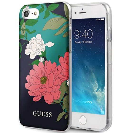 Original Guess Handyhülle für Apple iPhone 8 mit Blumen Motiv