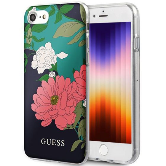 Guess Handycase für Apple iPhone SE (2022) Blumen Motiv