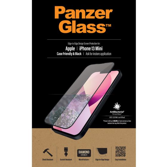 Original PanzerGlass Screenprotektor für Apple iPhone 13 Mini Displayschutz