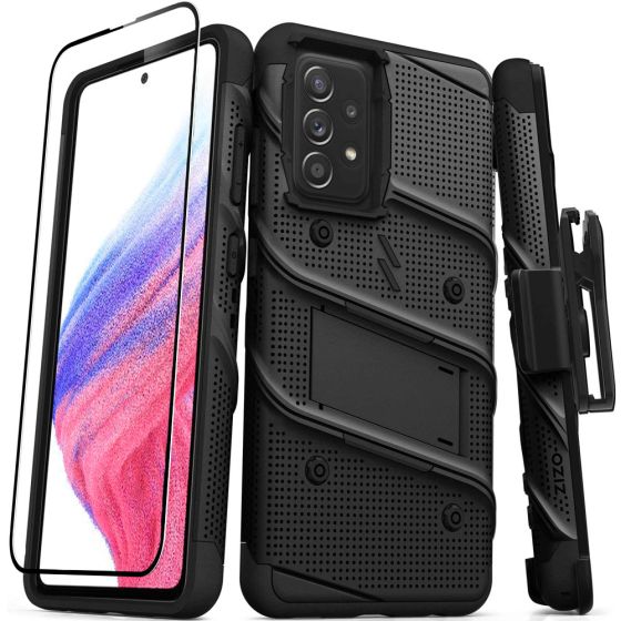 Zizo Handyhülle für Samsung Galaxy A53 Case inkl. Schutzglas Schwarz