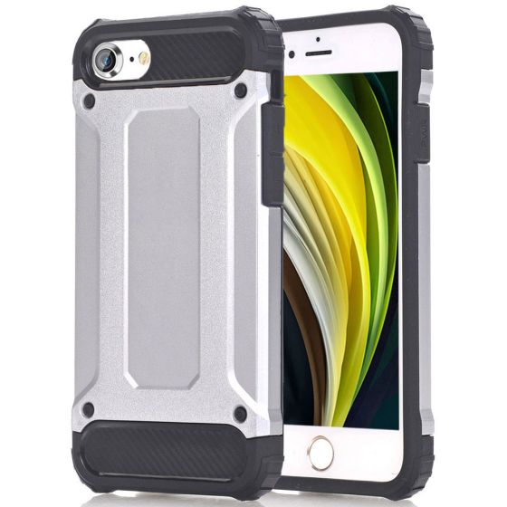 Outdoor Case für iPhone SE 2020 Handyhülle Silber