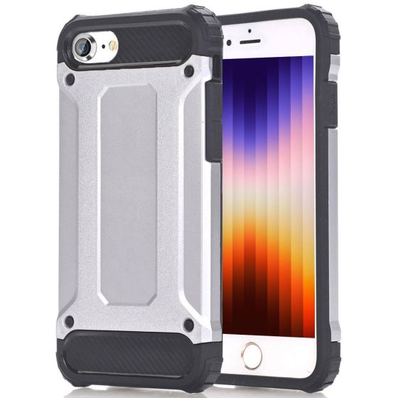 Outdoor Case für iPhone SE (2022) Handyhülle Silber