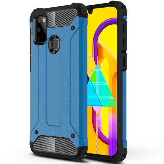 Robuste Outdoor Hülle für Samsung Galaxy M30s Handy Schale Blau