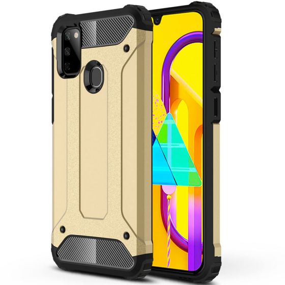 Robuste Outdoor Hülle für Samsung Galaxy M30s Handy Schale Gold