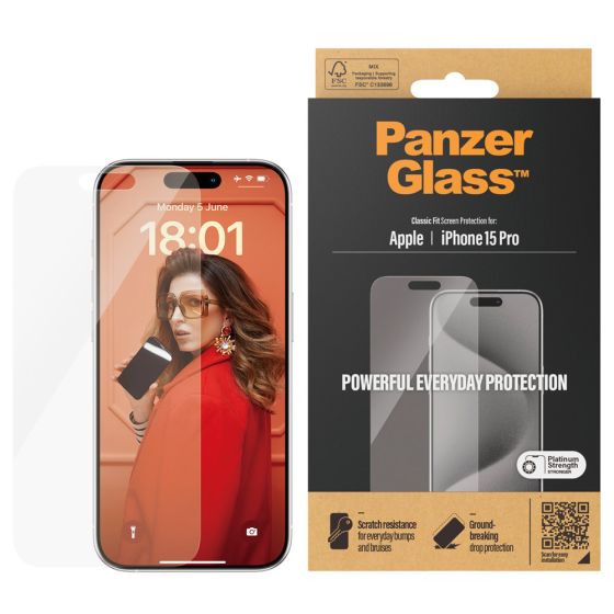 PanzerGlass™ für iPhone 15 Pro Max Displayschutz