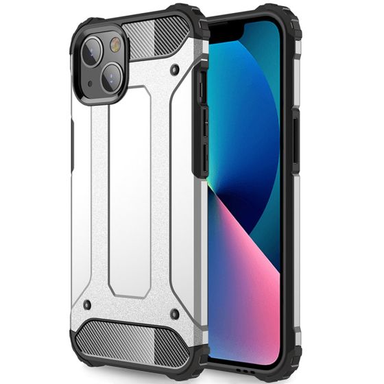 Handyhülle für Apple iPhone 13 Outdoor Case Silber