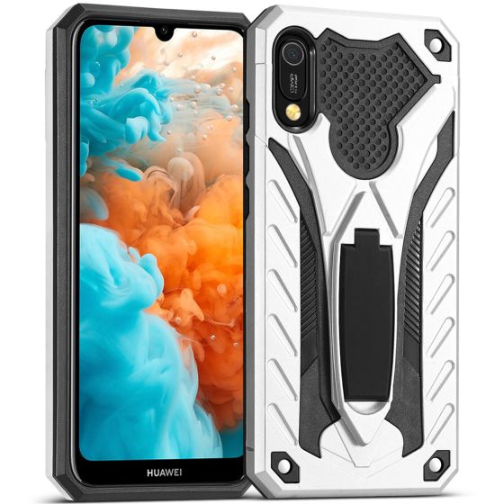 Robuste Handyhülle für Huawei Y6 2019 in Silber