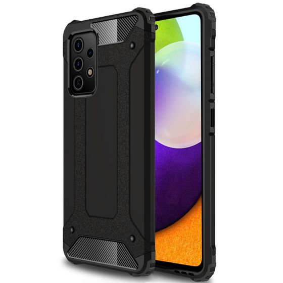 Robuste Outdoor Hülle für Samsung Galaxy A52 Handy Case Schwarz