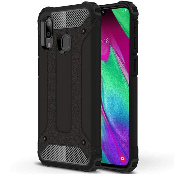 Robuste Outdoor Hülle für Samsung Galaxy A40 - Schwarz | Versandkostenfrei