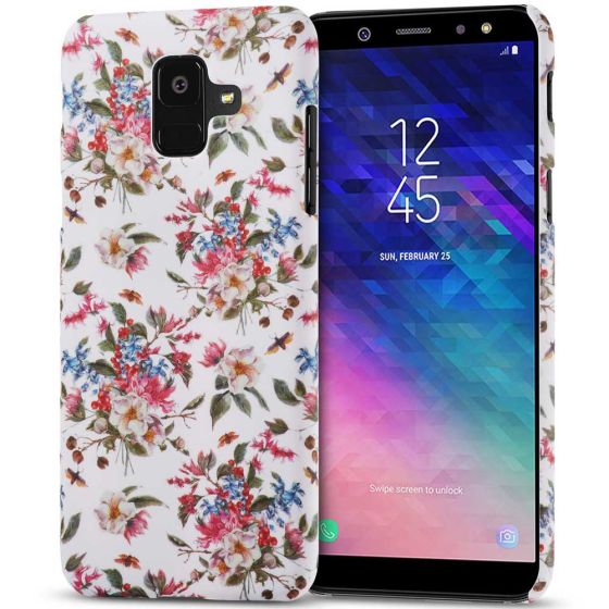 Design Hülle für Samsung Galaxy A6 2018 - Blumen | Ohne Versandkosten