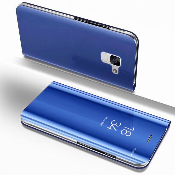 Clear View Flip Case für Samsung Galaxy A6 in Blau | Versandkostenfrei