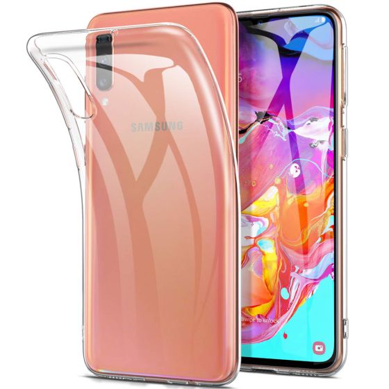 Silikon Case für Galaxy A70 in Transparent | handyhuellen-24