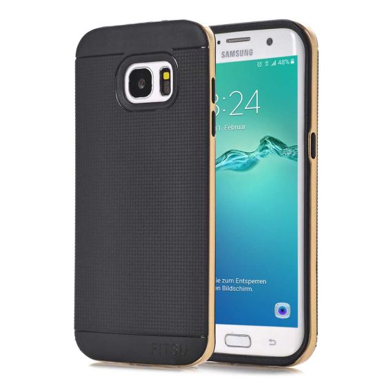 Silikonhülle für Samsung Galaxy S8 Plus in Schwarz / Gold