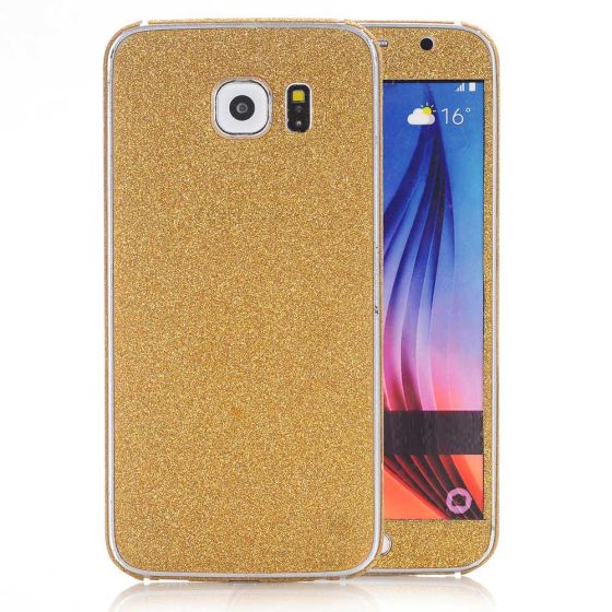 Glitzer Handyfolie für Samsung Galaxy S7 Edge in Gold | Versandkostenfrei