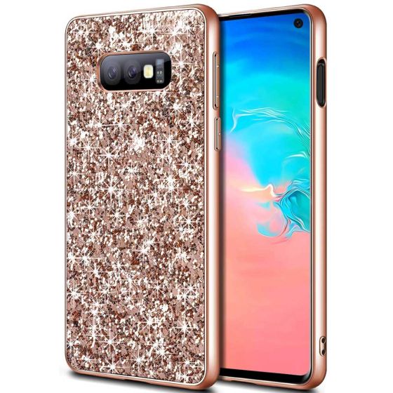 Glitzer Handyhülle für Samsung Galaxy S10e Roségold