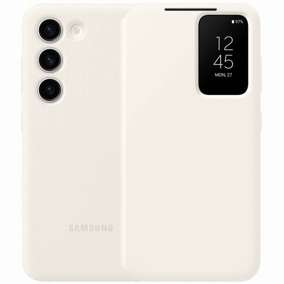 Original Handytasche Samsung Galaxy S23 Hülle Creme