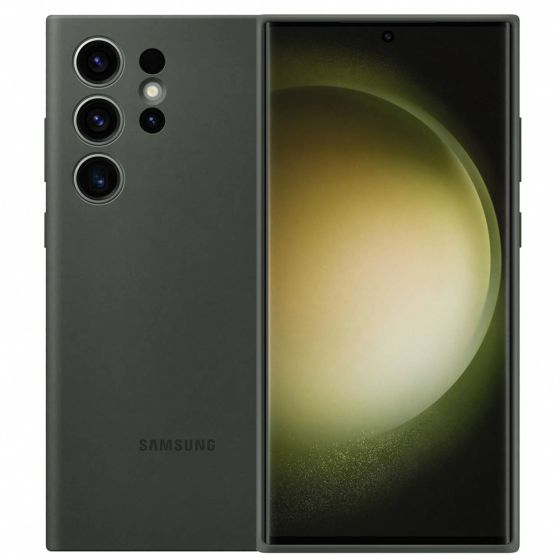 Samsung Galaxy S23 Ultra Silikon Hülle Khaki