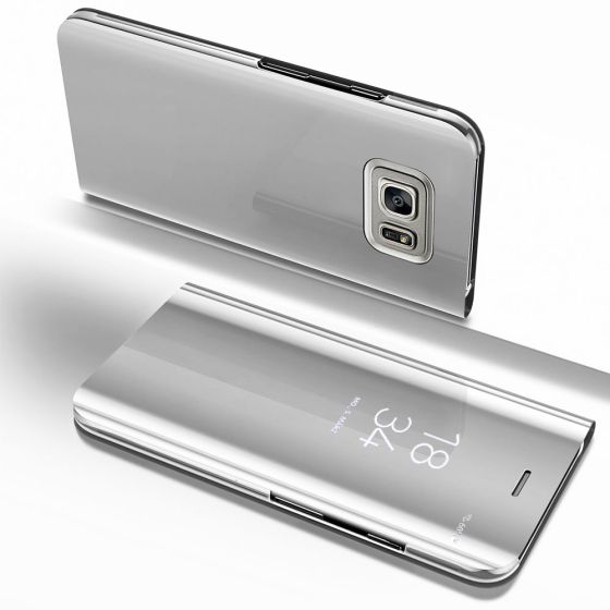 Spiegelhülle für Samsung Galaxy S6 in Silber | handyhullen-24.de 
