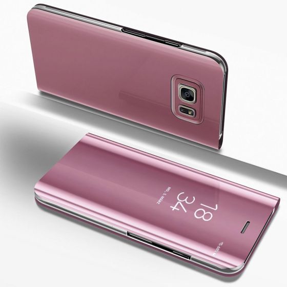 Clear View Flip Case für Samsung Galaxy S7 in Rosa | Versandkostenfrei