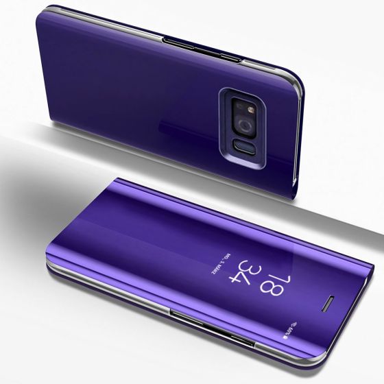 Clear View Hülle für Samsung Galaxy S8 in Violett | handyhuellen-24.de