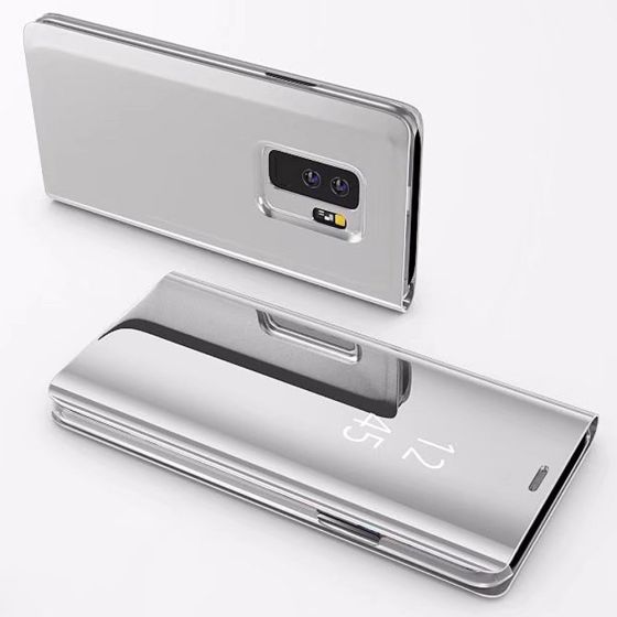 Spiegel Hülle für Samsung Galaxy S9 Flipcase in Silber | Ohne Versandkosten | handyhuellen-24