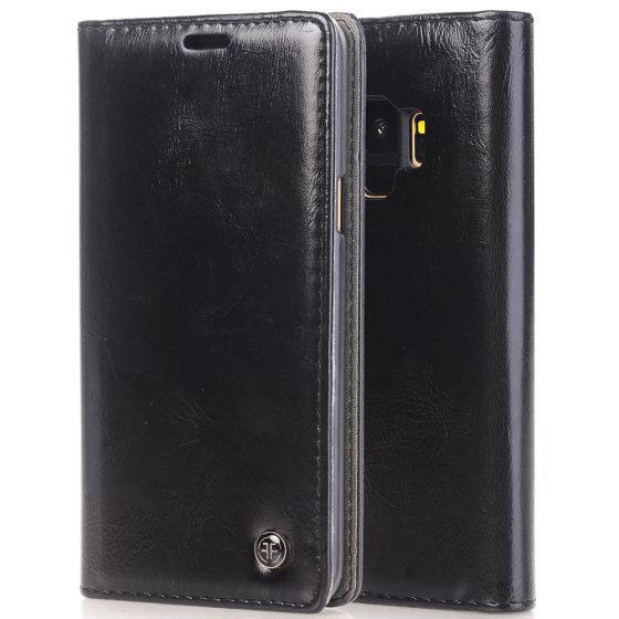 Flip Cover für Samsung Galaxy S9 in Schwarz | handyuellen-24.de