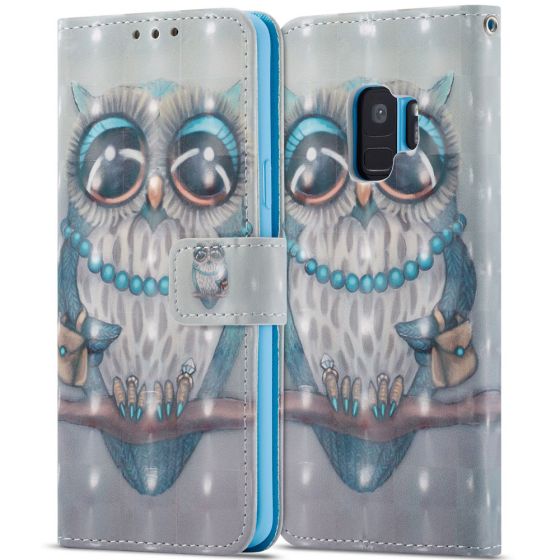 Flipcase mit 3D Effekt für Samsung Galaxy S9 - Eule | Versandkostenfrei