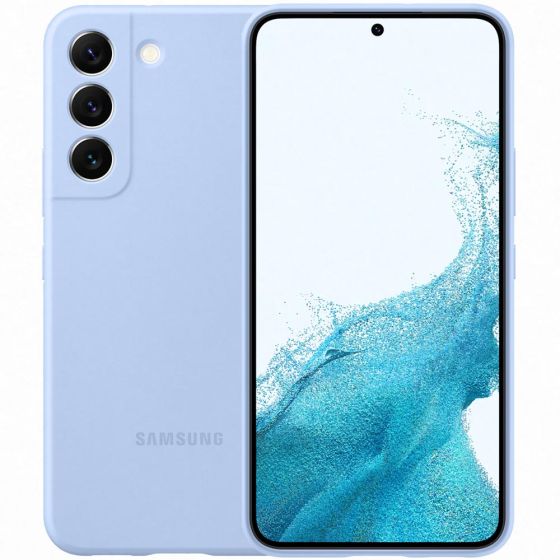 Samsung Original Galaxy S22 Plus Silikon Case Blau