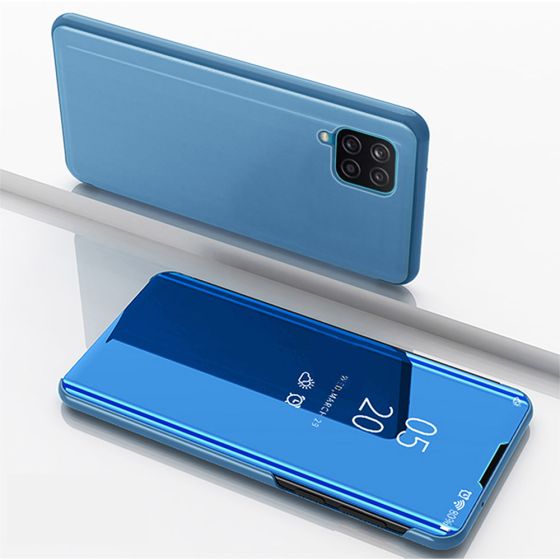 Spiegel Handyhülle für Samsung Galaxy A12 Flipcase Blau