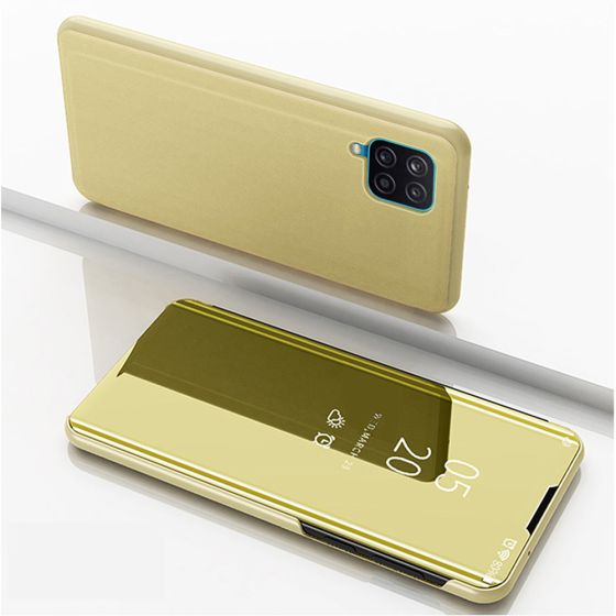 Spiegel Handyhülle für Samsung Galaxy A12 Flipcase Gold