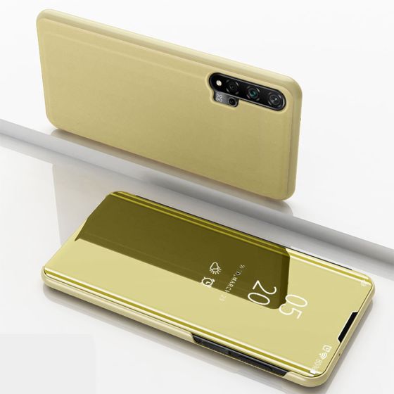 Handyhülle für Huawei Nova 5T Spiegel Flipcase in Gold