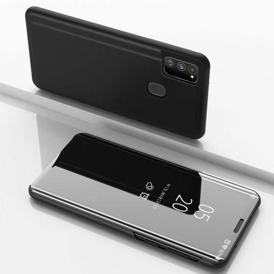 Spiegel Hülle für Samsung Galaxy M21 Flipcase in Schwarz