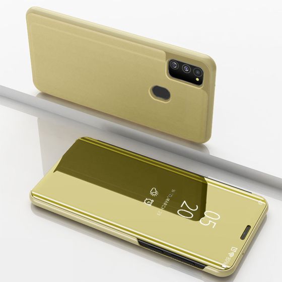 Spiegel Hülle für Samsung Galaxy M31 Flipcase Gold