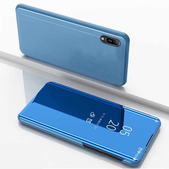 Spiegel Hülle für Huawei Y6 2019 Flipcase Blau