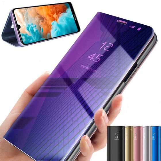 Spiegel Hülle für Huawei Y6 2019 Flipcase in 7 schicken Farben