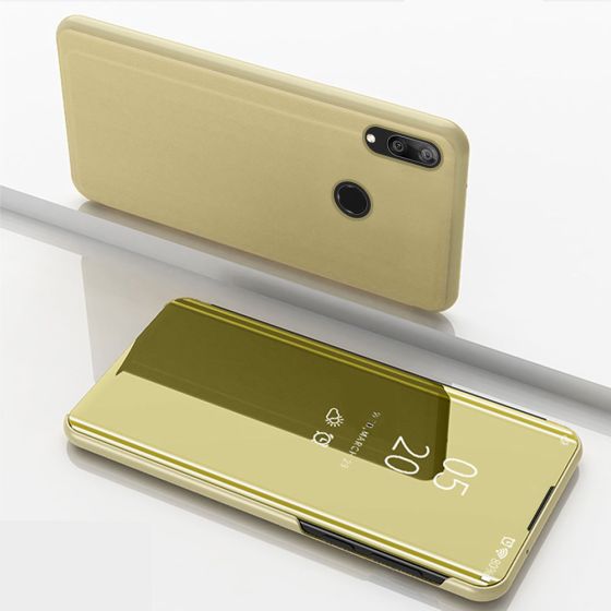 Spiegel Hülle für Huawei Y7 2019 Flipcase Gold