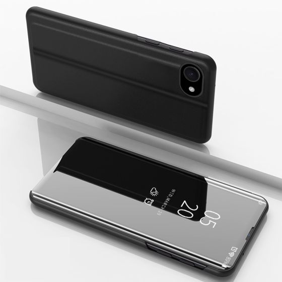 Spiegel Hülle für Apple iPhone 16e Handytasche Schwarz