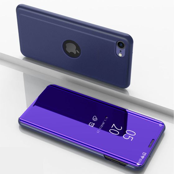 Spiegel Handyhülle für iPhone SE (2022) Flipcase Violett