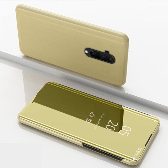 Spiegel Handyhülle für Oneplus 7T Pro Flipcase Gold