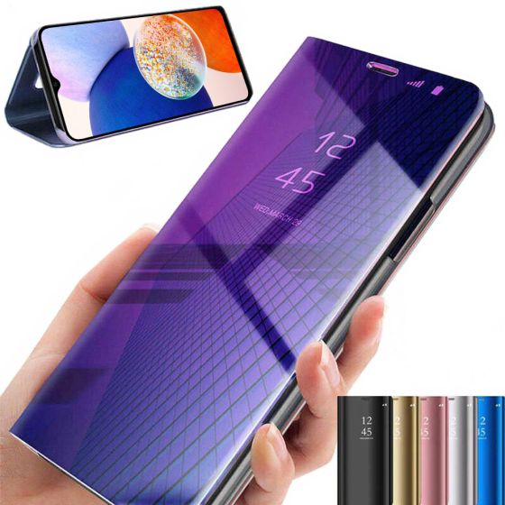 Spiegel Handyhülle für Galaxy A14 Hülle Flipcase Handytasche