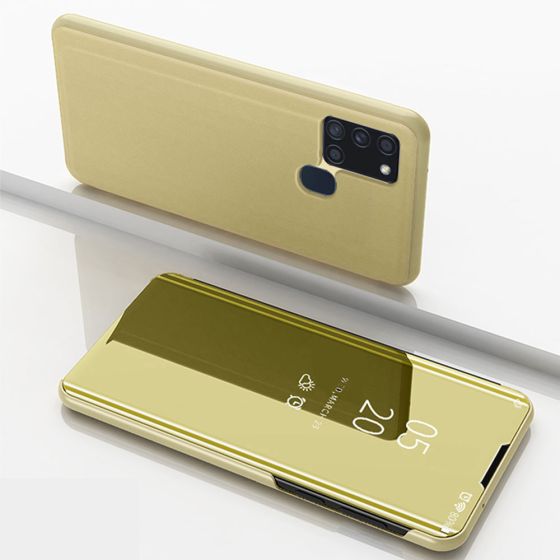 Spiegel Handyhülle für Galaxy A21s Flipcase Gold