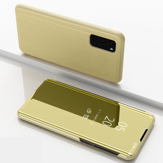 Spiegel Handyhülle für Galaxy A42 Flipcase Gold