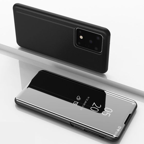 Spiegel Hülle für Samsung Galaxy S20 Ultra Flipcase in Schwarz