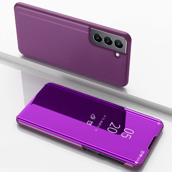 Spiegel Hülle für Samsung Galaxy S21 FE Handytasche Pink