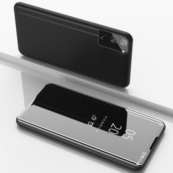 Spiegel Hülle für Samsung Galaxy S21 Handytasche Schwarz