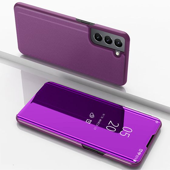 Spiegel Hülle für Samsung Galaxy S22 Handytasche Pink