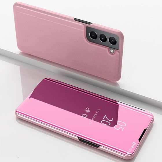 Spiegel Hülle für Samsung Galaxy S22 Handytasche Rosa