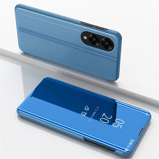 Spiegel Hülle für Samsung Galaxy S25 Edge Flipcase Case Blau